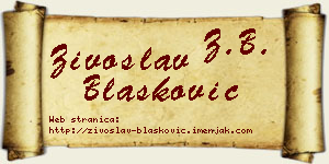 Živoslav Blašković vizit kartica